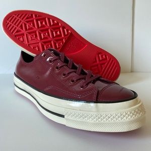 NWT! Custom Converse Chuck 70 Dark Burgundy-Black-Egret Size 8 Men/10 Women